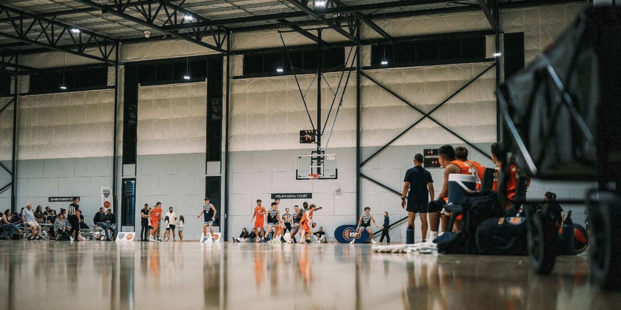 Basketball court at Swinburne Senior Secondary College Sports Centre