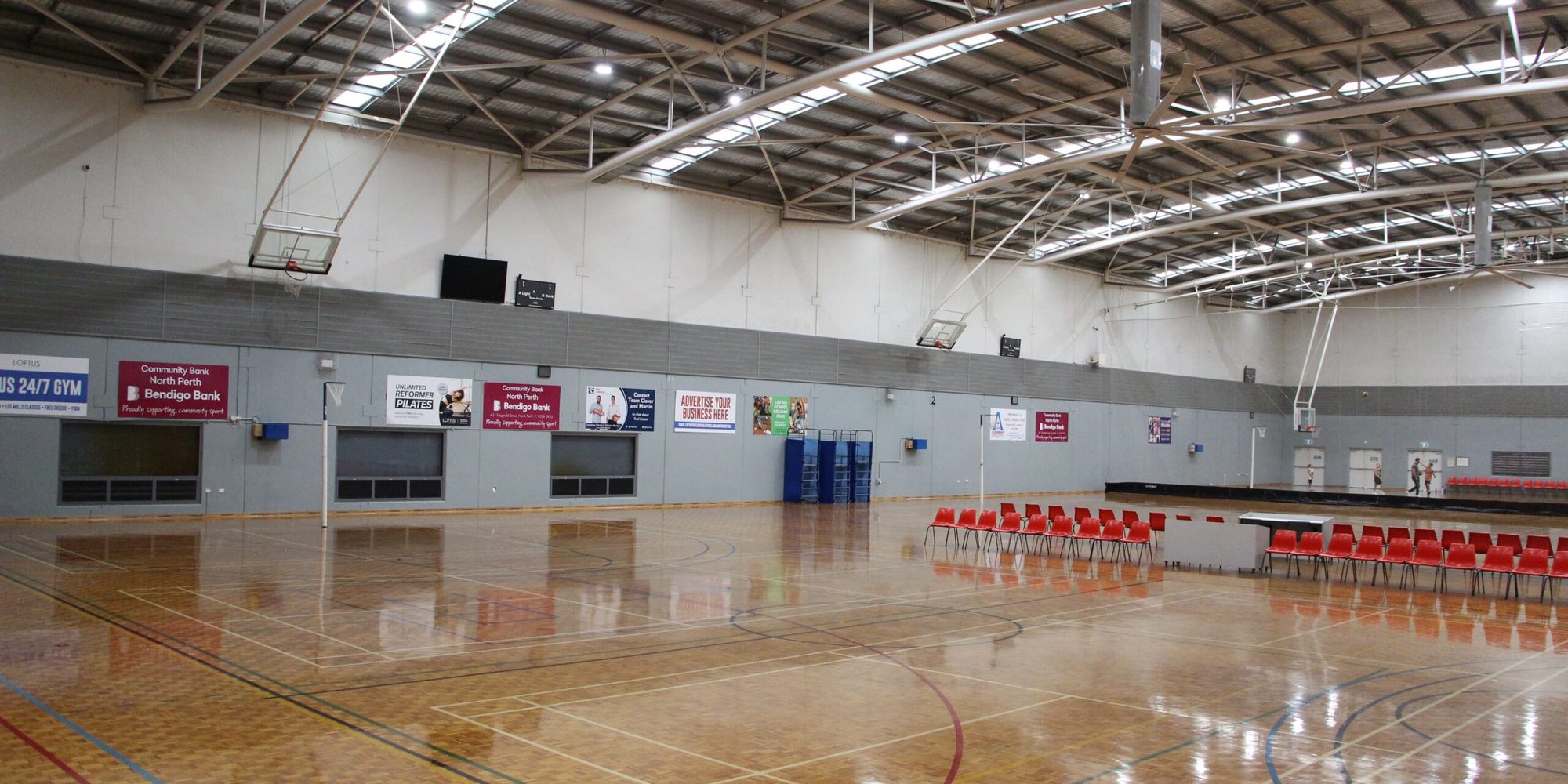 Netball court at Loftus Recreation Centre