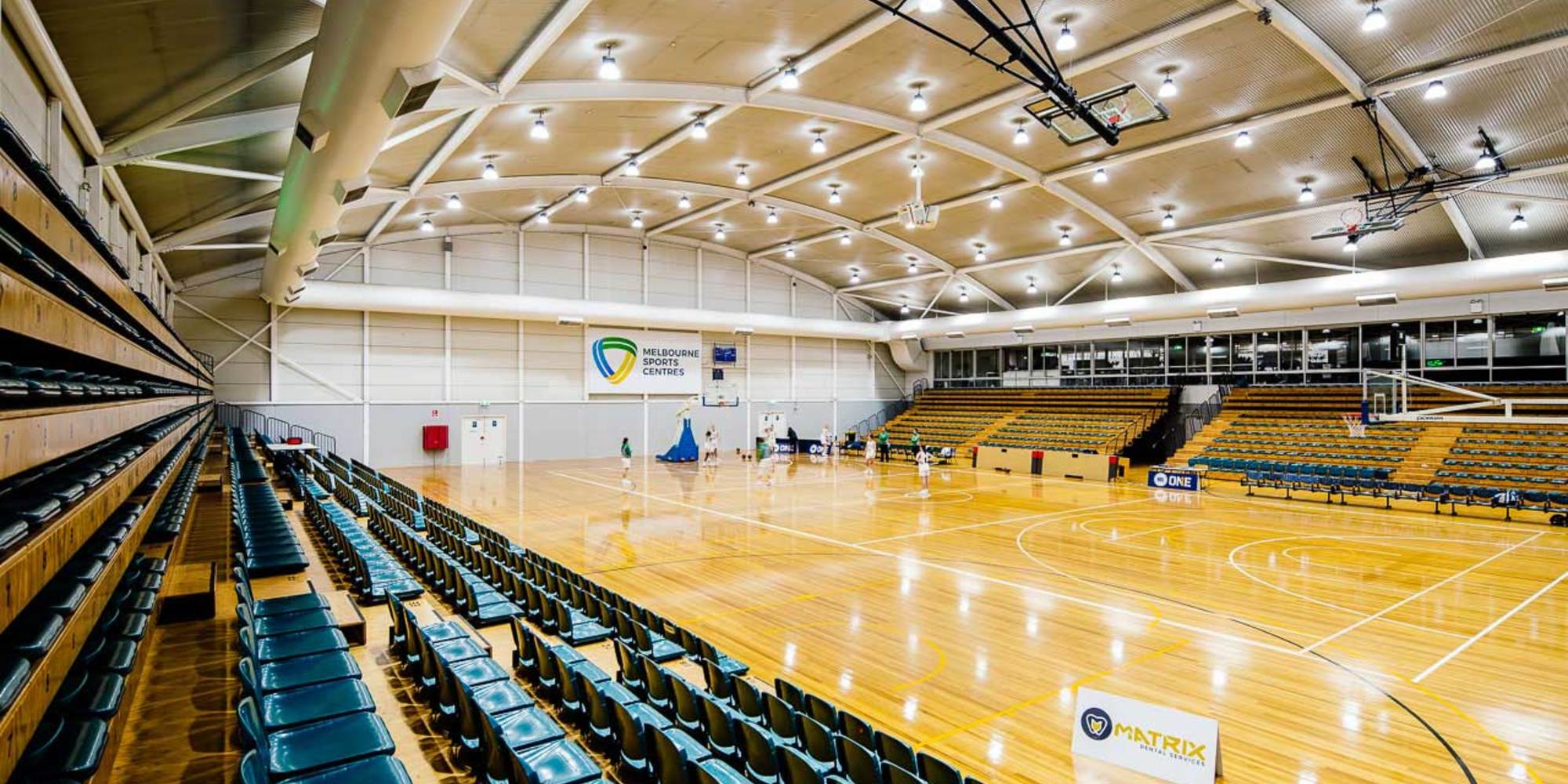 Basketball court at Melbourne Central Basketball Association