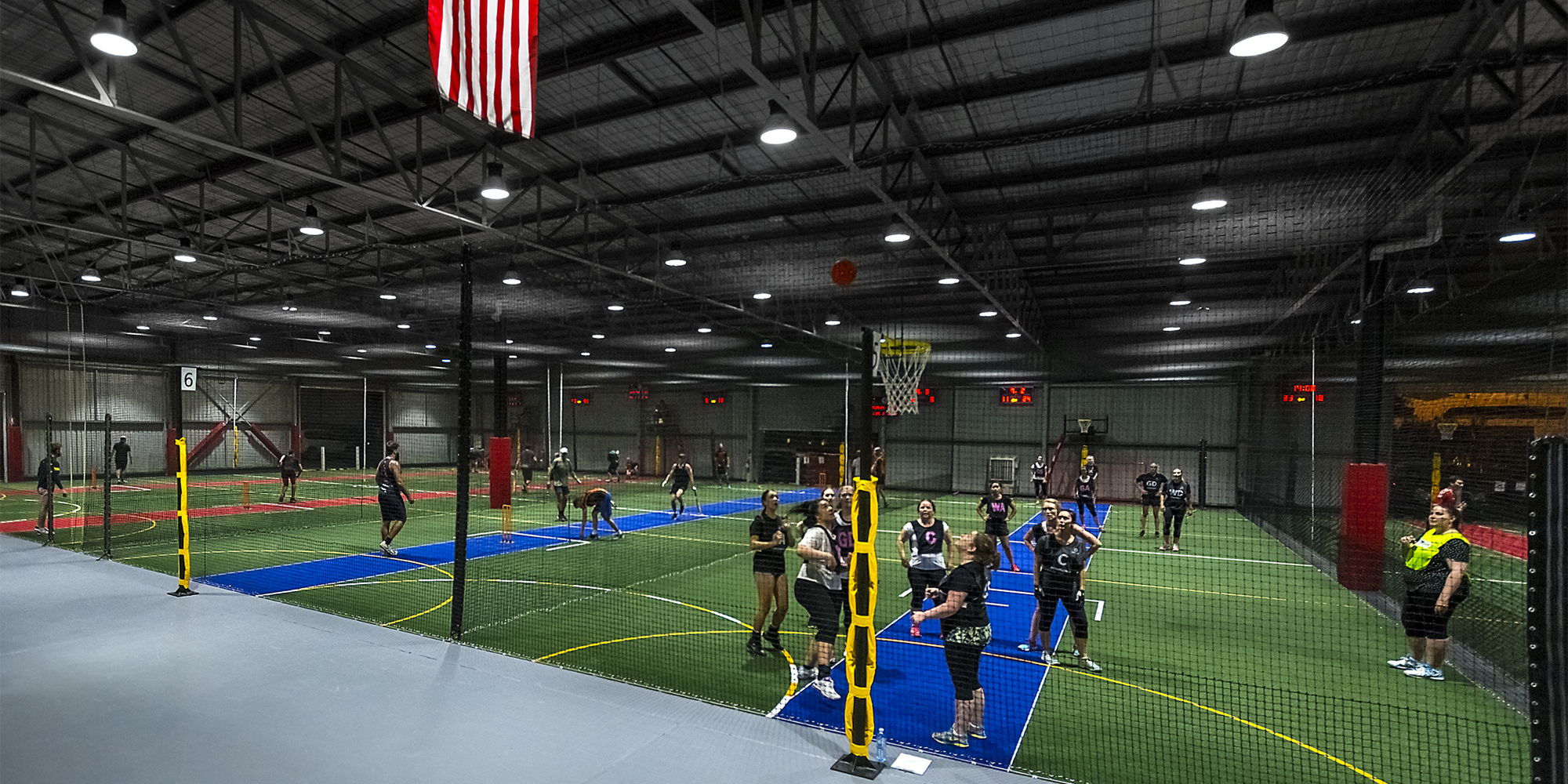 Basketball court at Brisbane City Indoor Sports