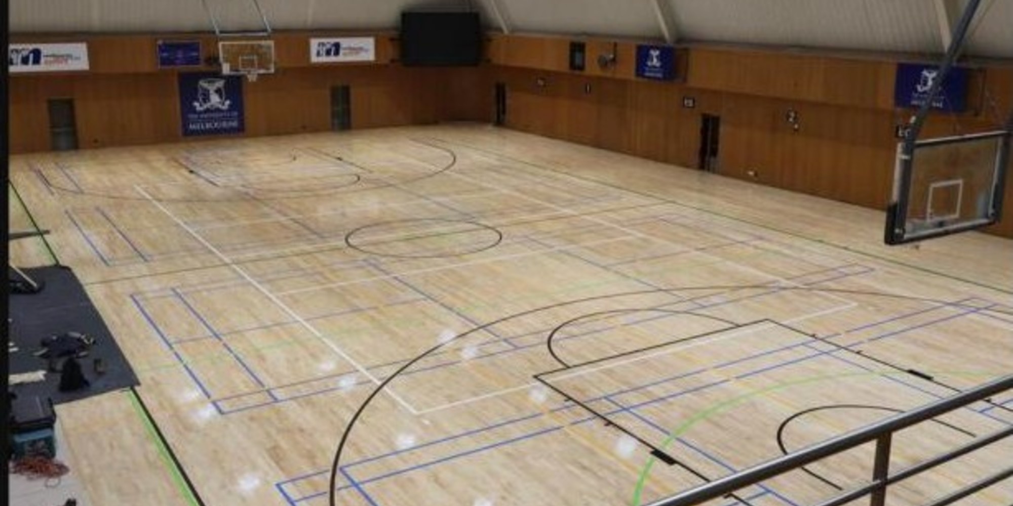 Netball court at Melbourne University Sport